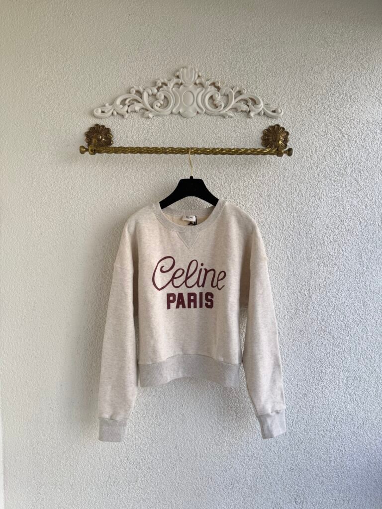 Celine Logo Sweatshirt (Cream)