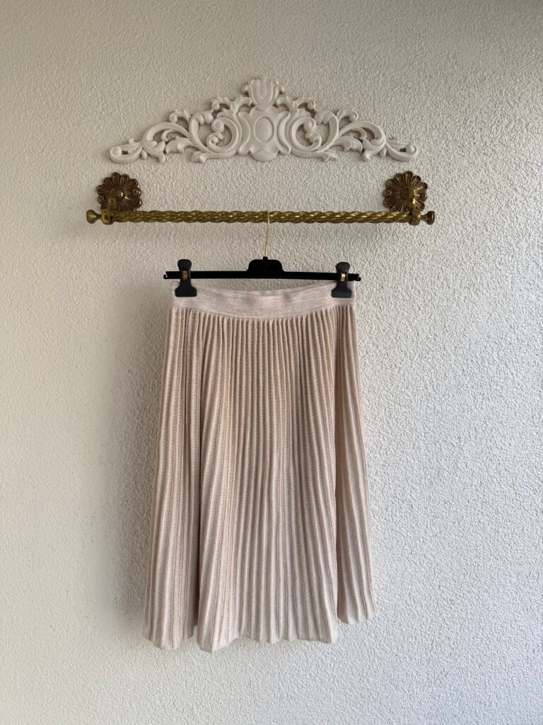 Hermes Plise Linen Skirt