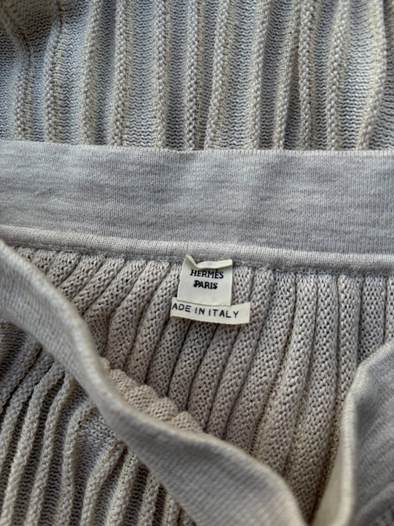 Hermes Plise Linen Skirt - Image 2