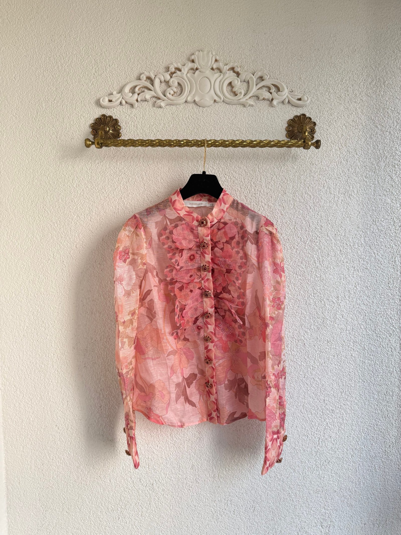 Zimmermann Çiçek Desenli Şeffaf Bluz