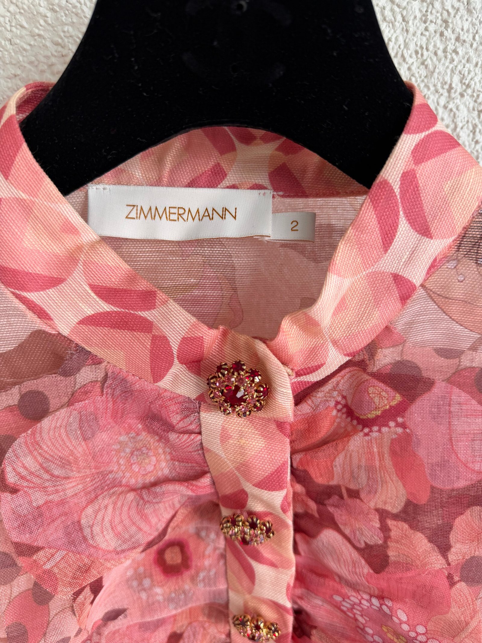 Zimmermann Floral Pattern Transparent Blouse - Görsel 5