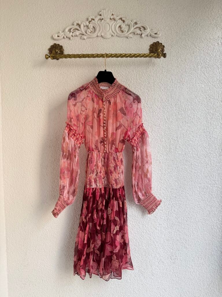 Zimmermann Floral Mini Silk Dress