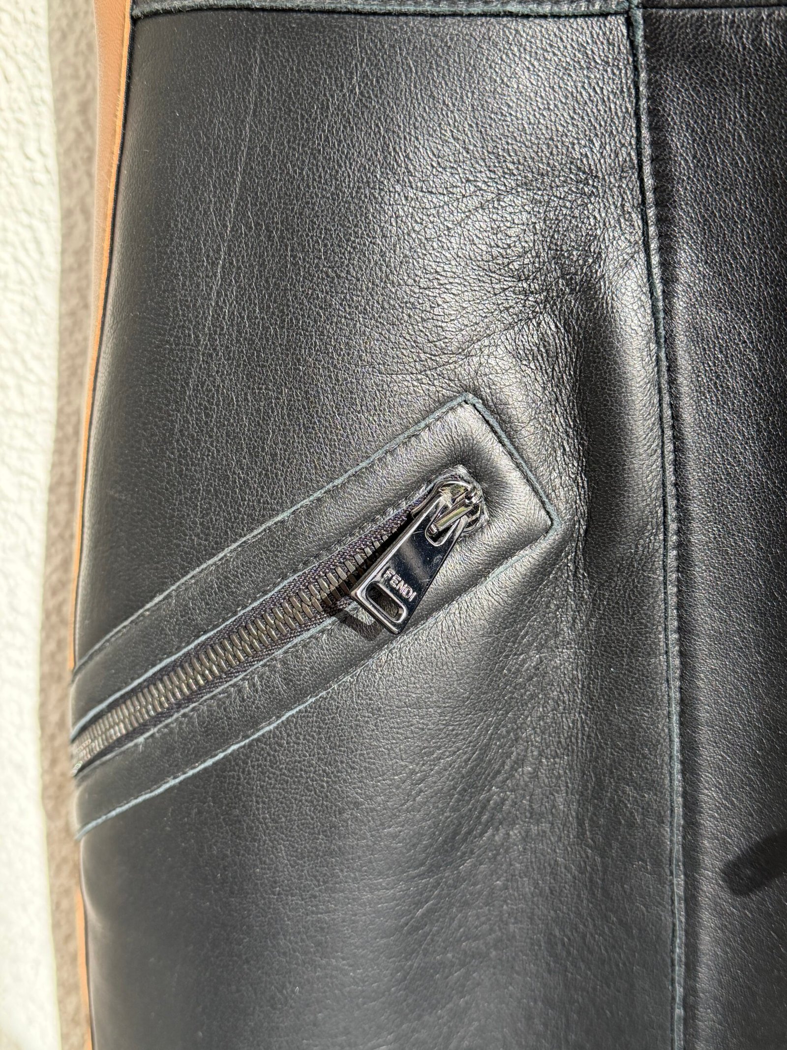 Fendi Leather Zip Midi Dress - Image 6