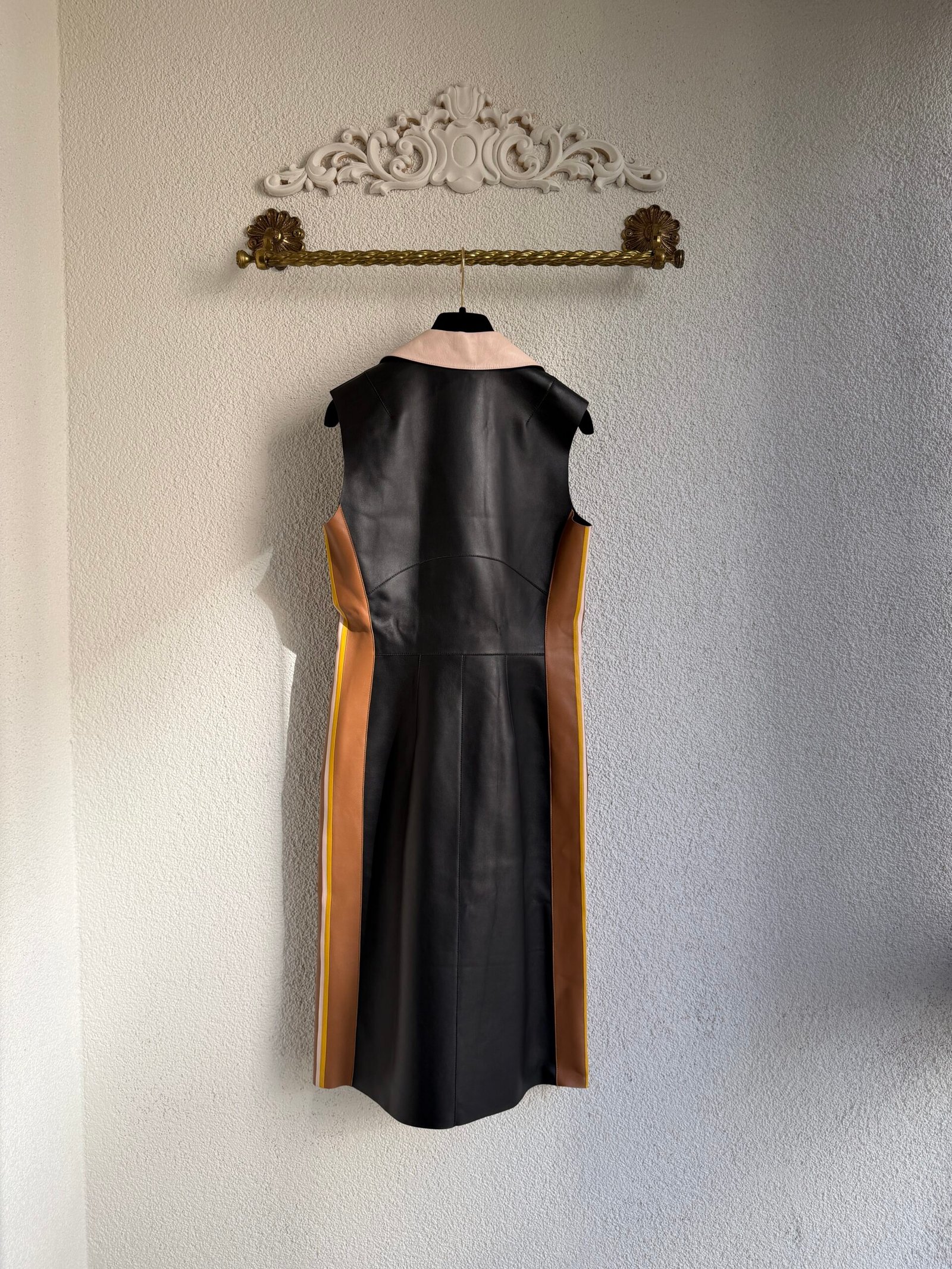 Fendi Leather Zip Midi Dress - Image 9
