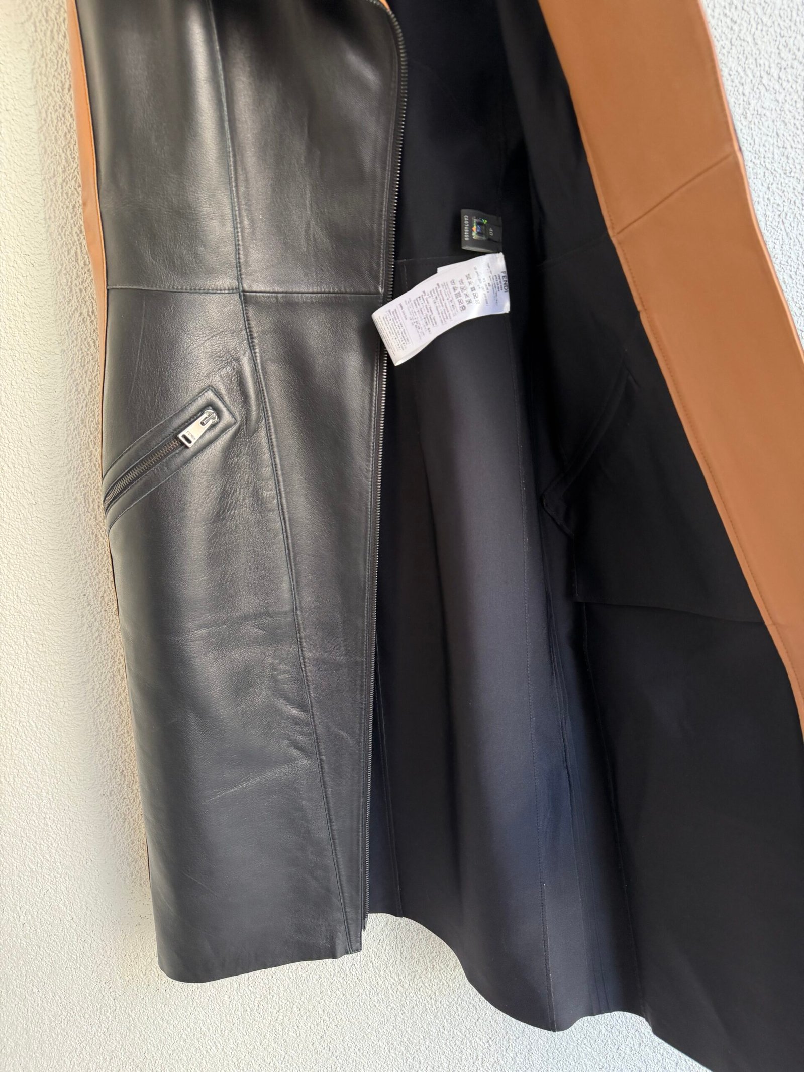 Fendi Leather Zip Midi Dress - Image 11