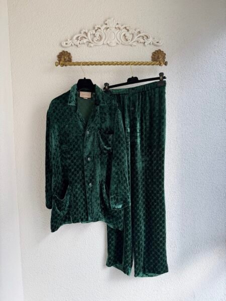 Gucci GG Logo Velvet Two-Piece Set