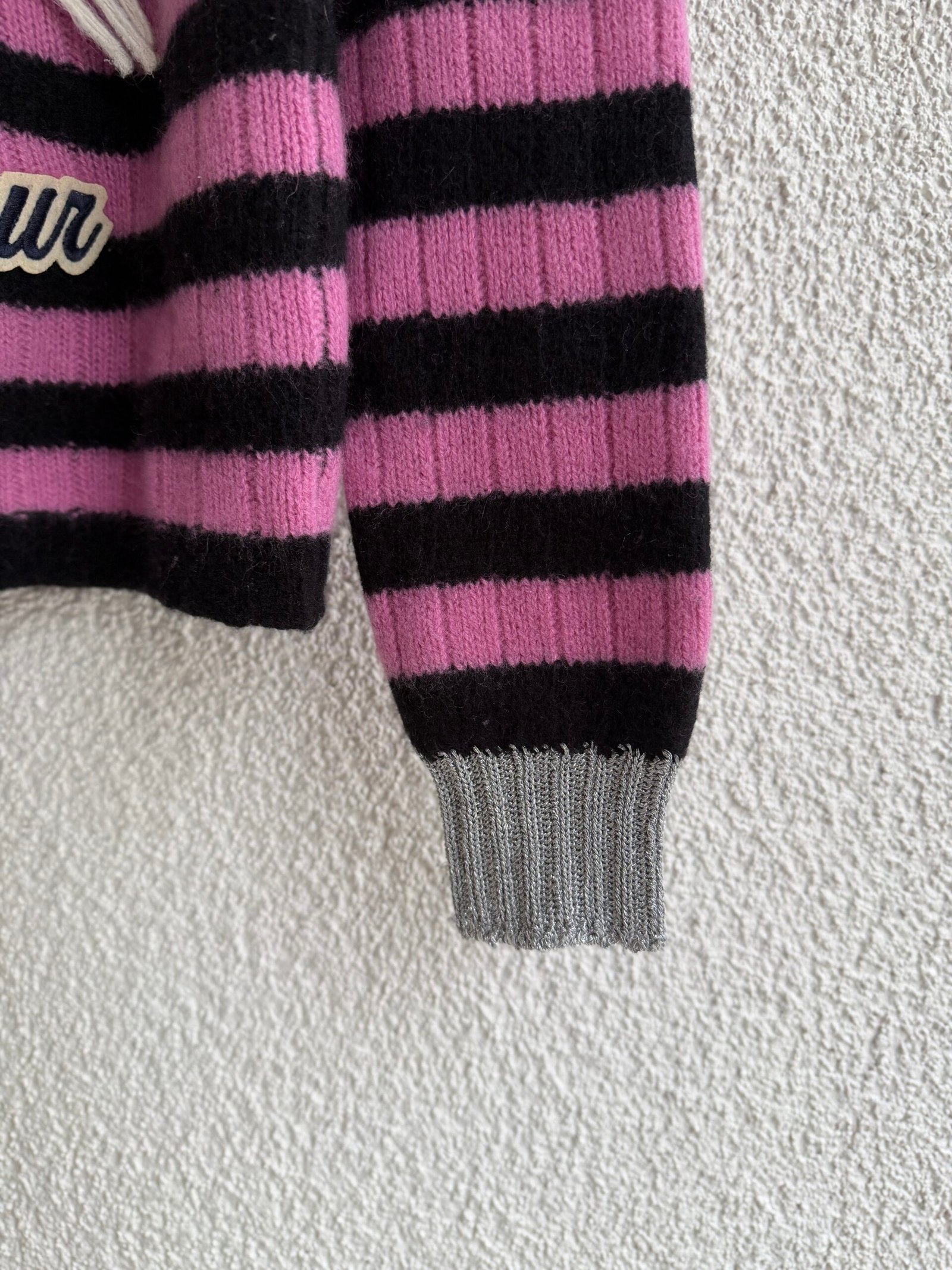 Gucci Cat Motif Striped Cashmere Jumper - Görsel 9