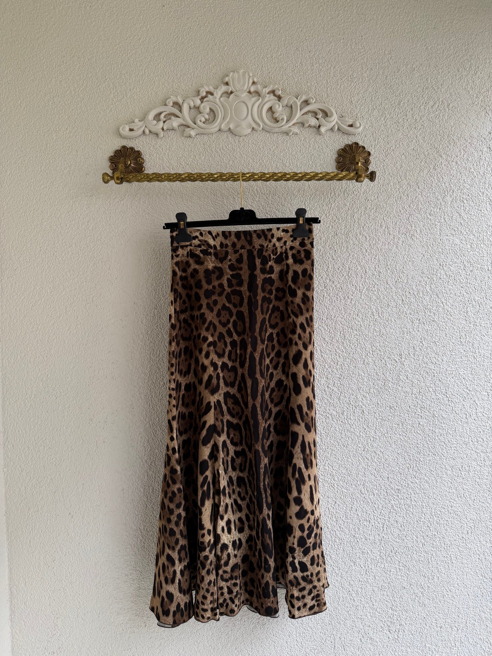 Dolce & Gabbana Leopard Print Maxi Skirt