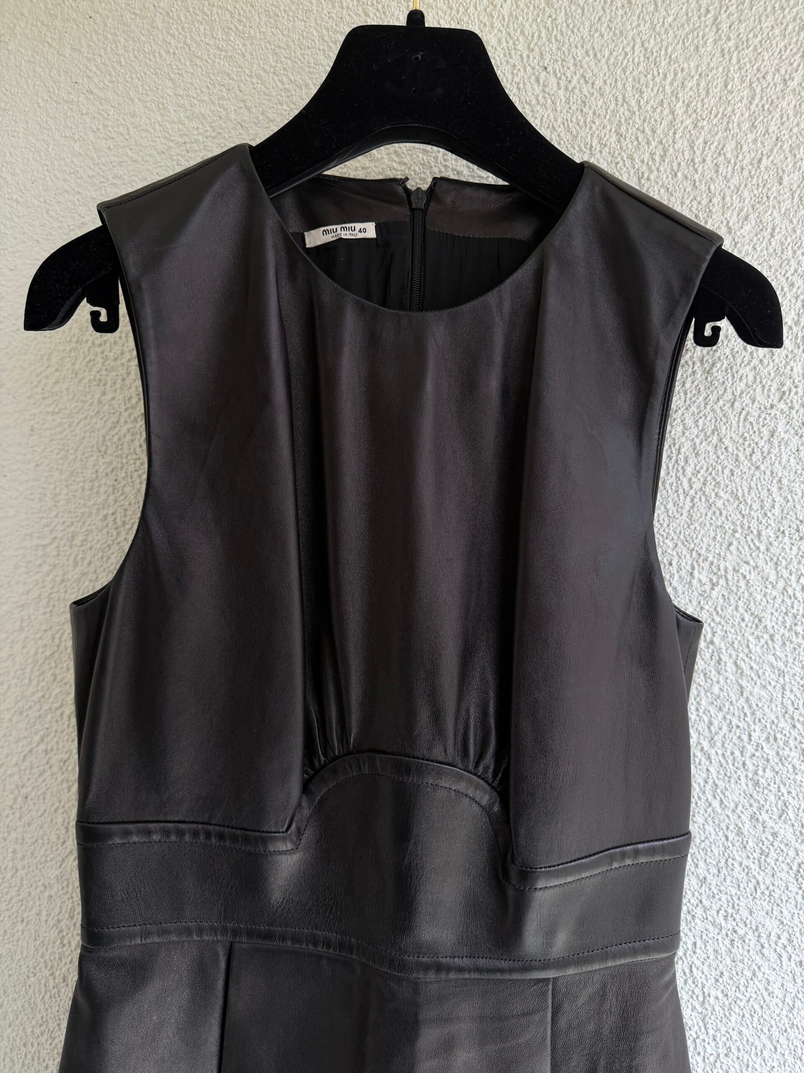 Miu Miu Lambskin Mini Dress - Image 3