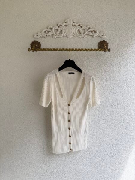 Balmain Gold Button Knit Jumper