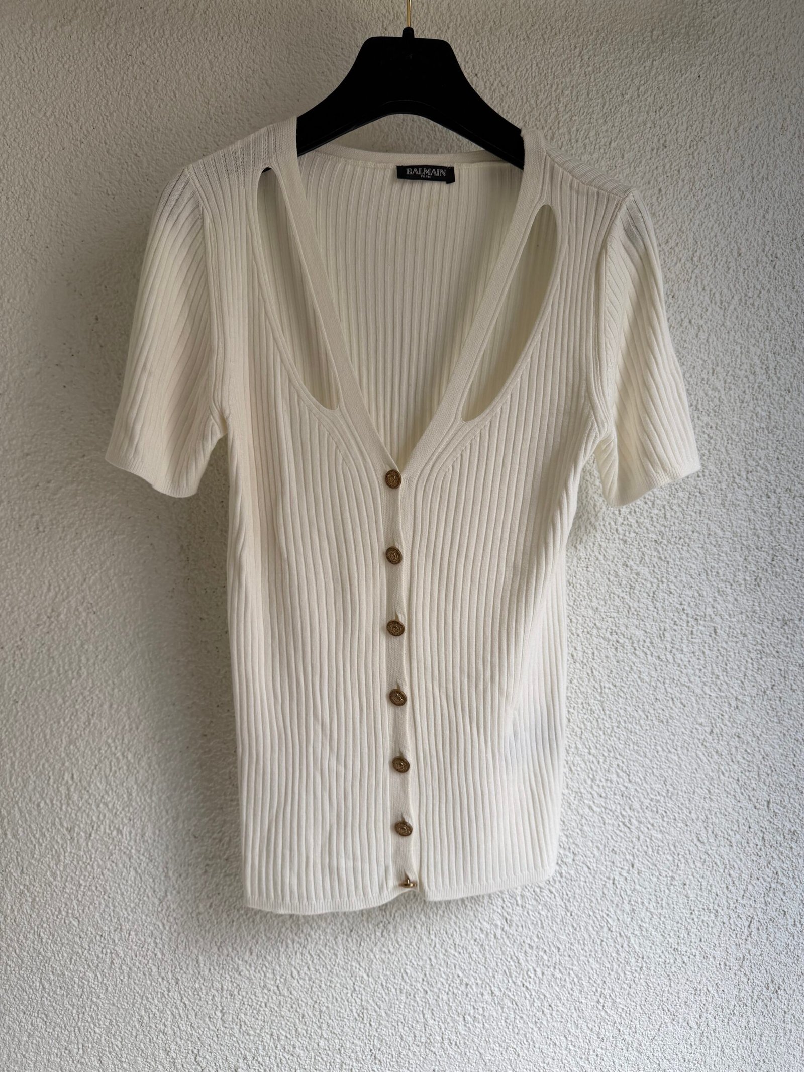 Balmain Gold Button Knit Jumper - Görsel 2