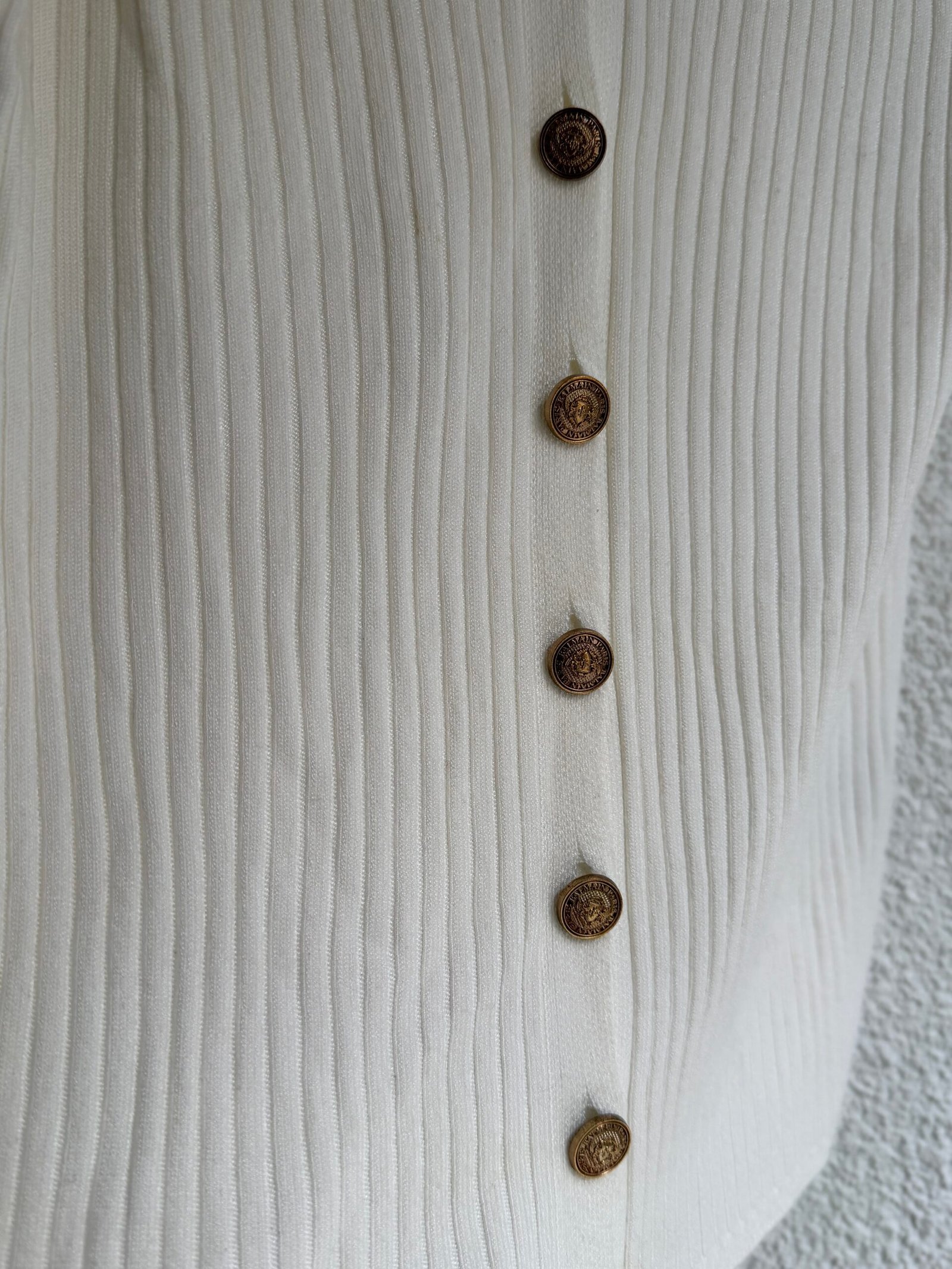 Balmain Gold Button Knit Jumper - Görsel 4