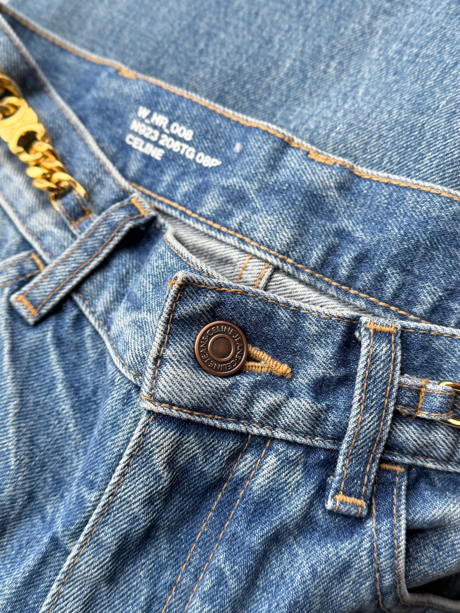 Celine Regular Fit Denim Trousers - Image 11