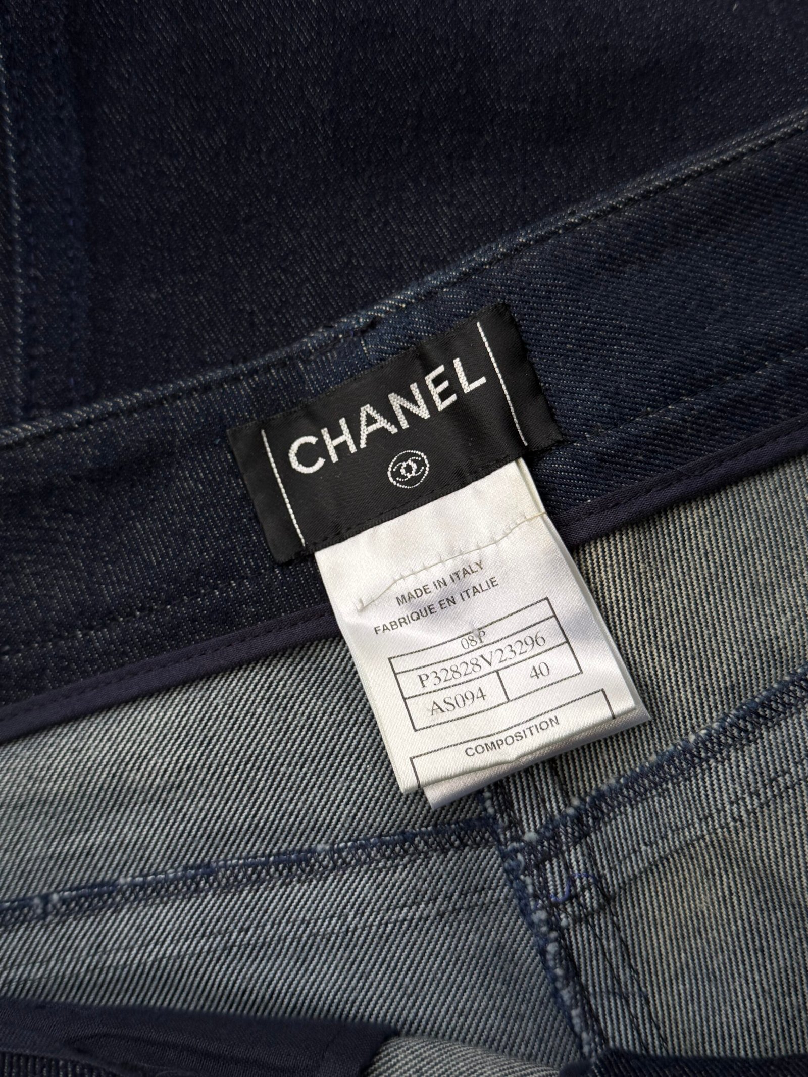 Chanel CC Logo Denim Trousers - Image 9