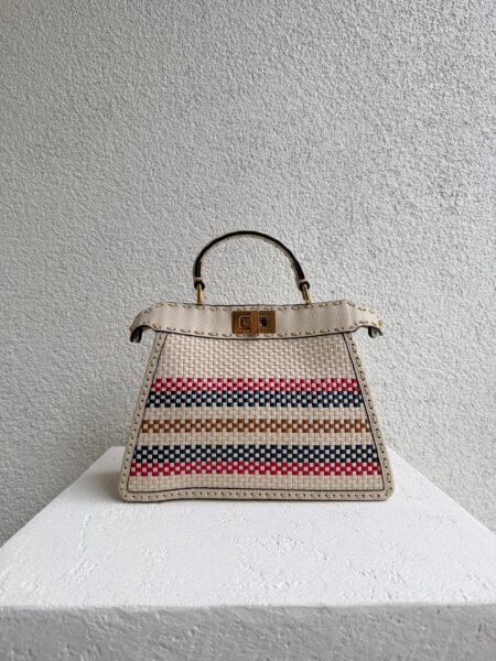 Fendi Peekaboo ISeeU Small Intreccio Shoulder Bag