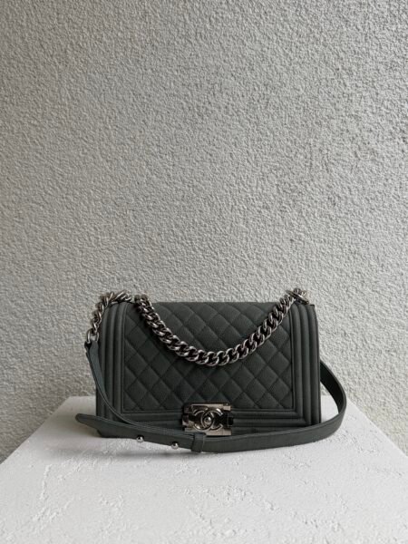 Chanel Medium Quilted Suede Boy Bag