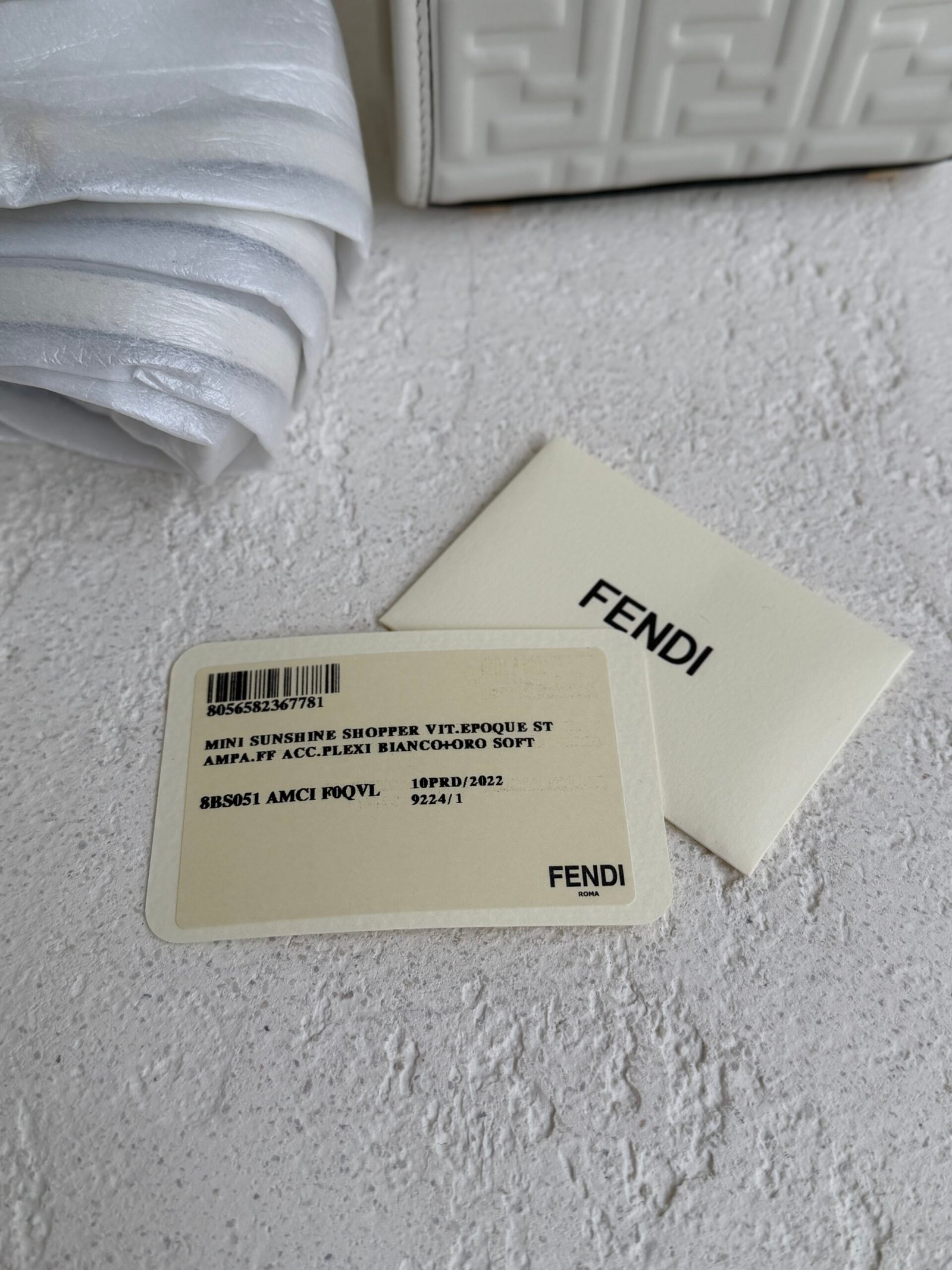 Fendi White Sunshine Mini Leather Handbag - Image 5