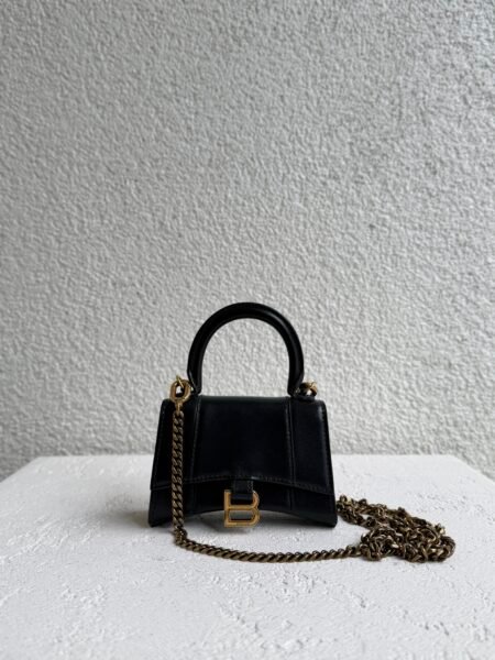 Balenciaga Hourglass Super Nano Top Handle Shoulder Bag