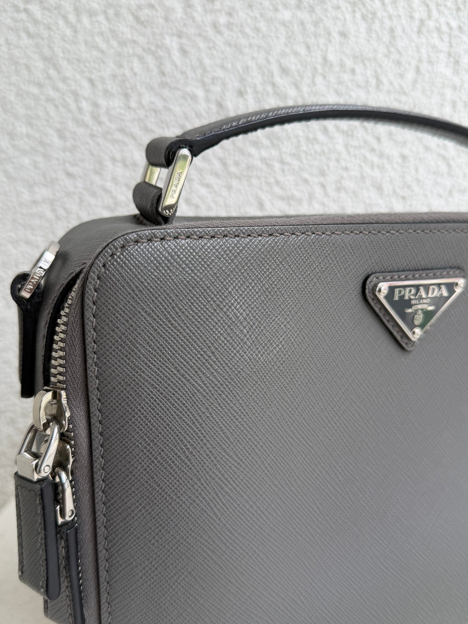 Prada Brique Saffiano Crossbody Bag - Image 4