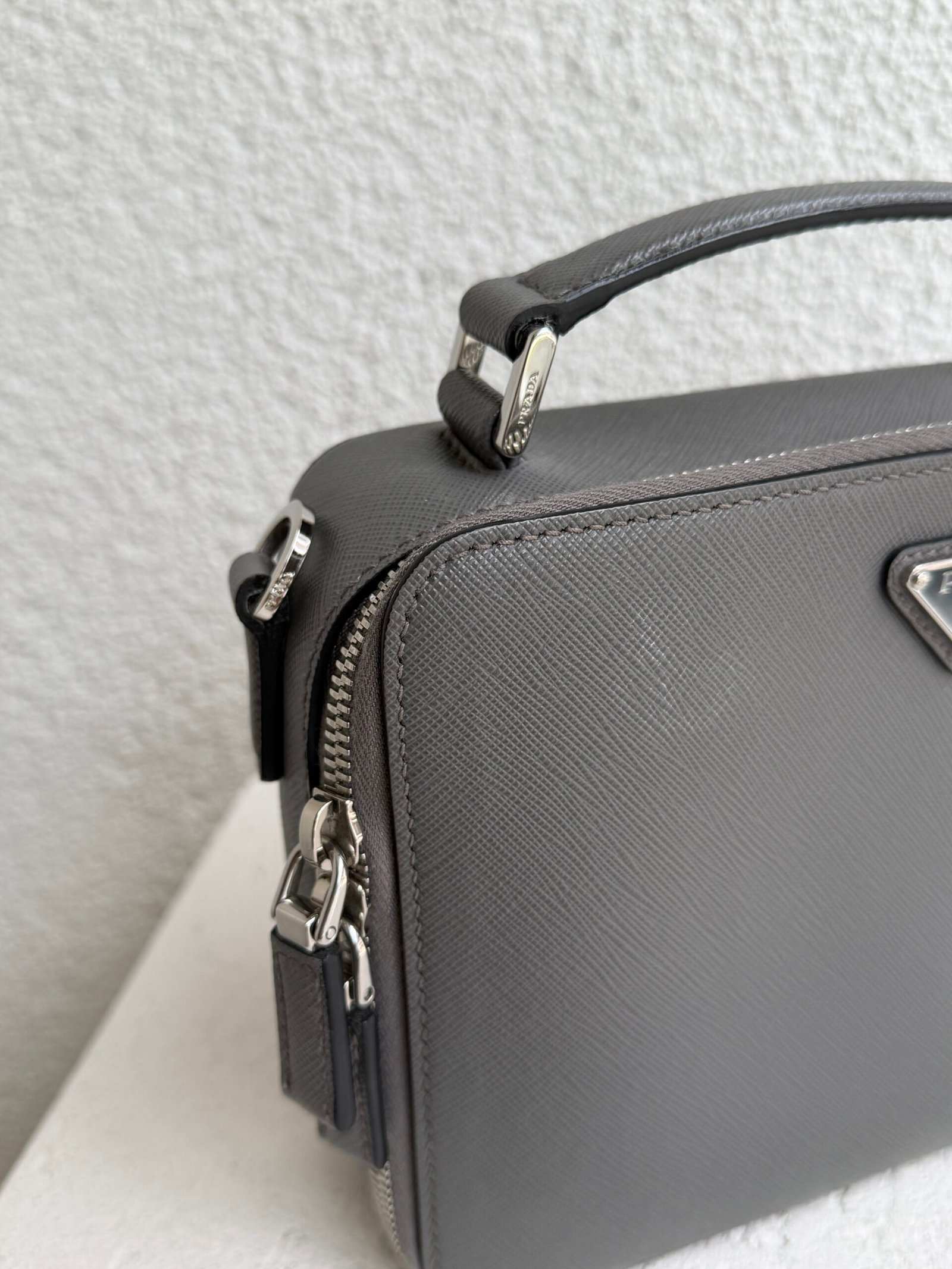 Prada Brique Saffiano Crossbody Bag - Image 6