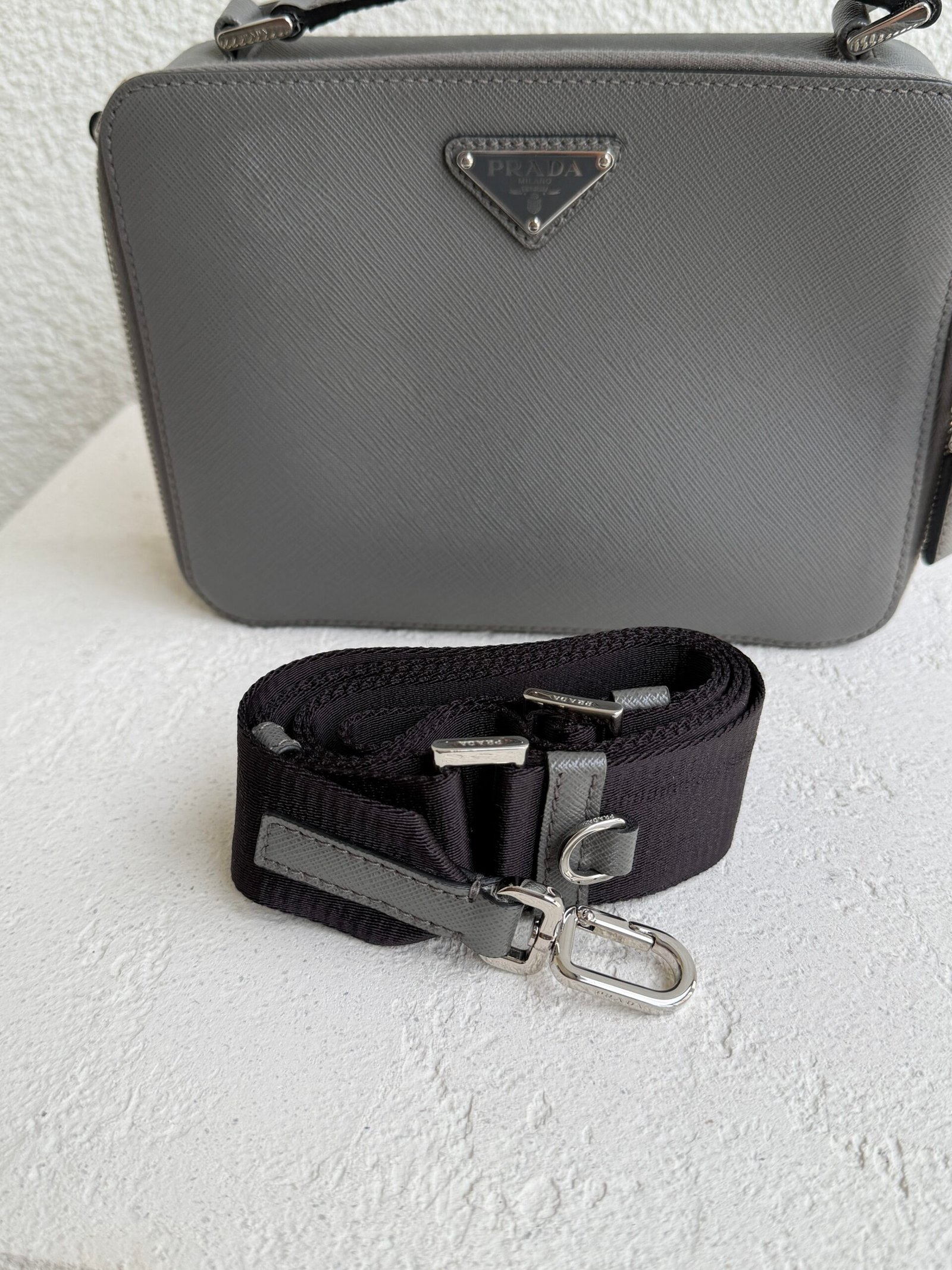 Prada Brique Saffiano Crossbody Bag - Image 15