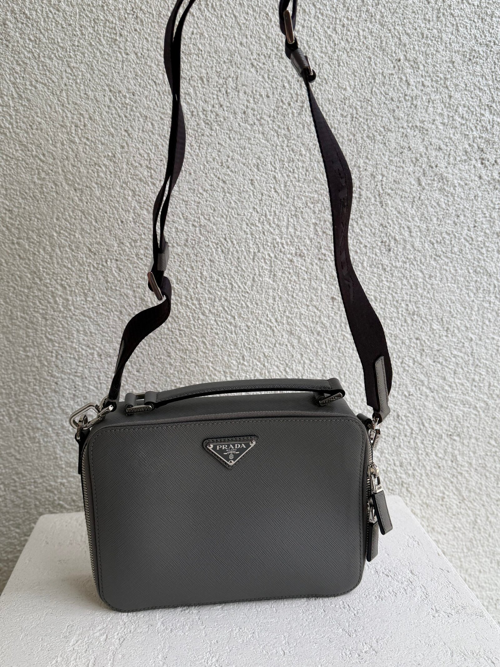 Prada Brique Saffiano Crossbody Bag - Image 16