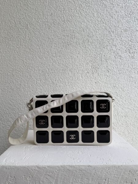 Chanel Vintage Leather Keyboard Shoulder Bag