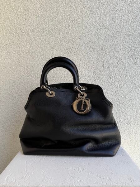 Christian Dior Granville Leather Tote Bag