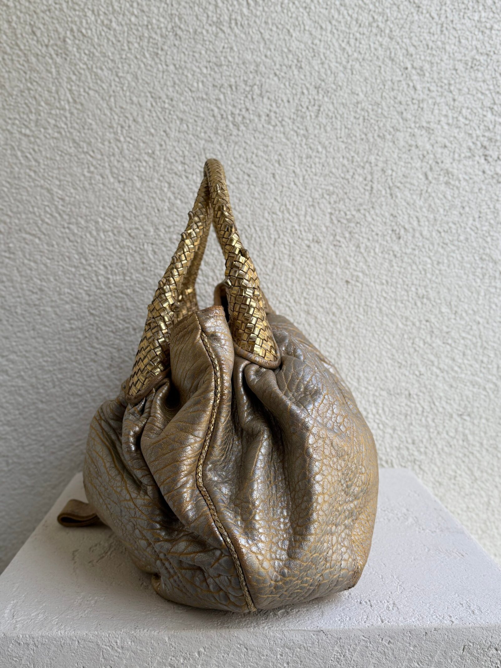 Fendi Gold Holographic Leather Spy Handbag - Image 5