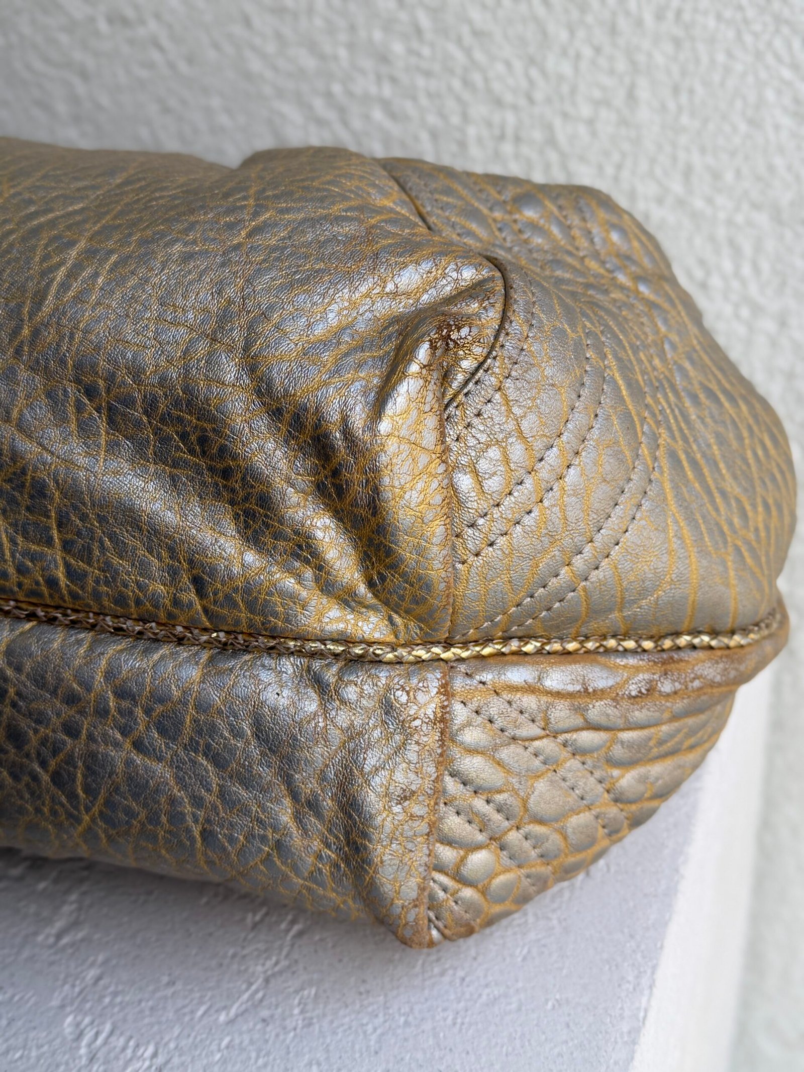 Fendi Gold Holographic Leather Spy Handbag - Image 9