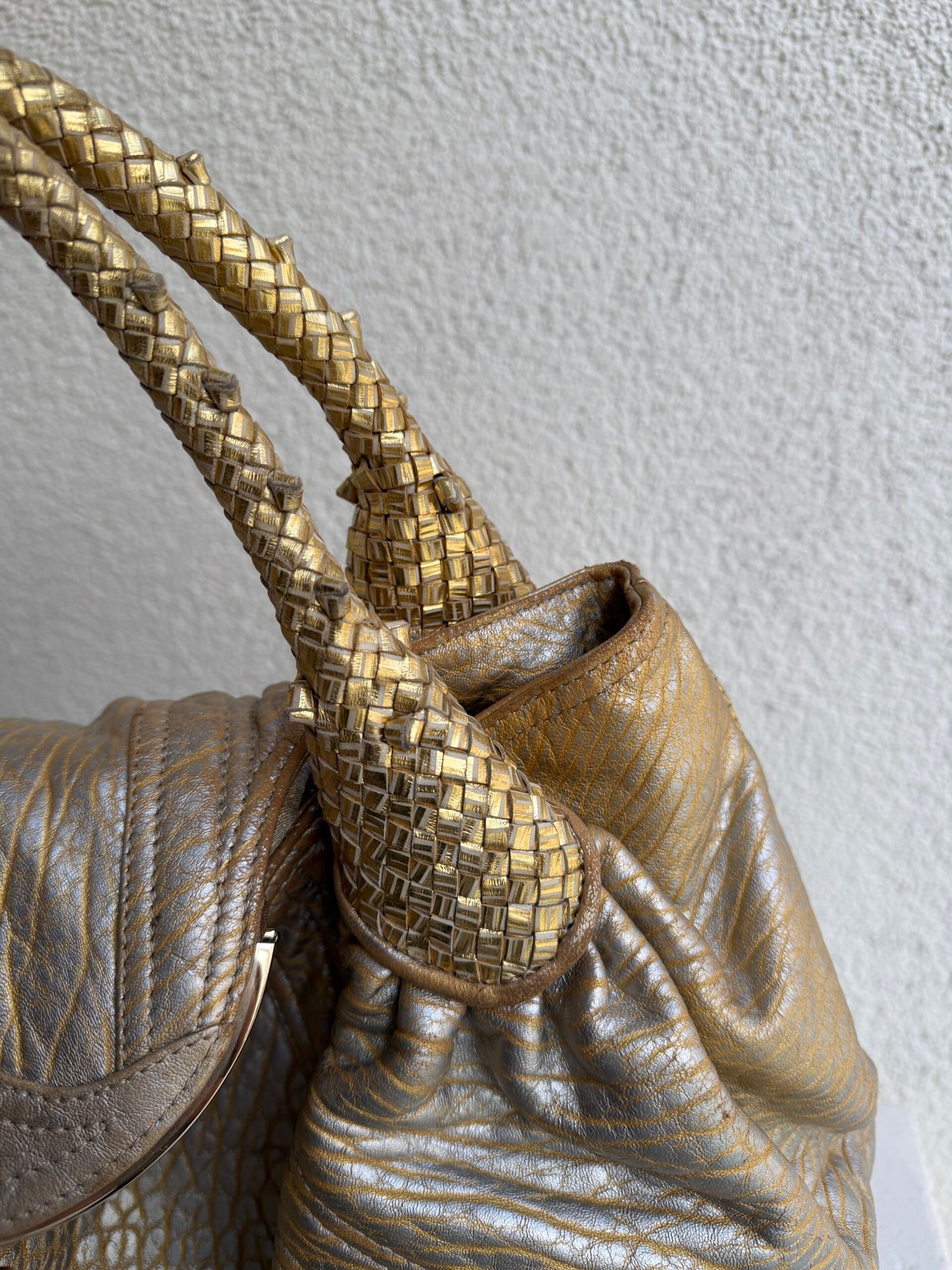 Fendi Gold Holographic Leather Spy Handbag - Image 17