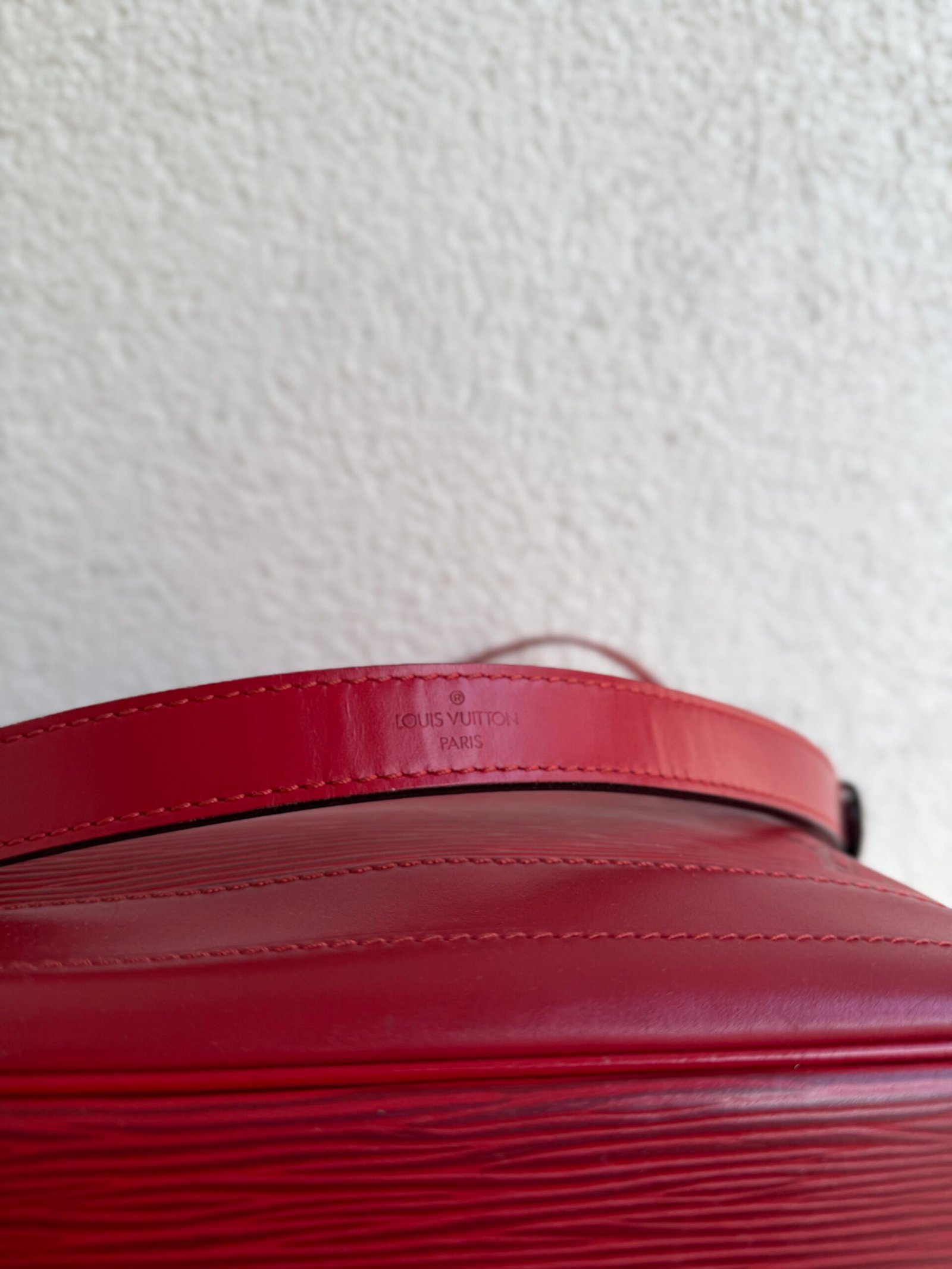Louis Vuitton Red Epi Leather Petit Noe Shoulder Bag - Image 11