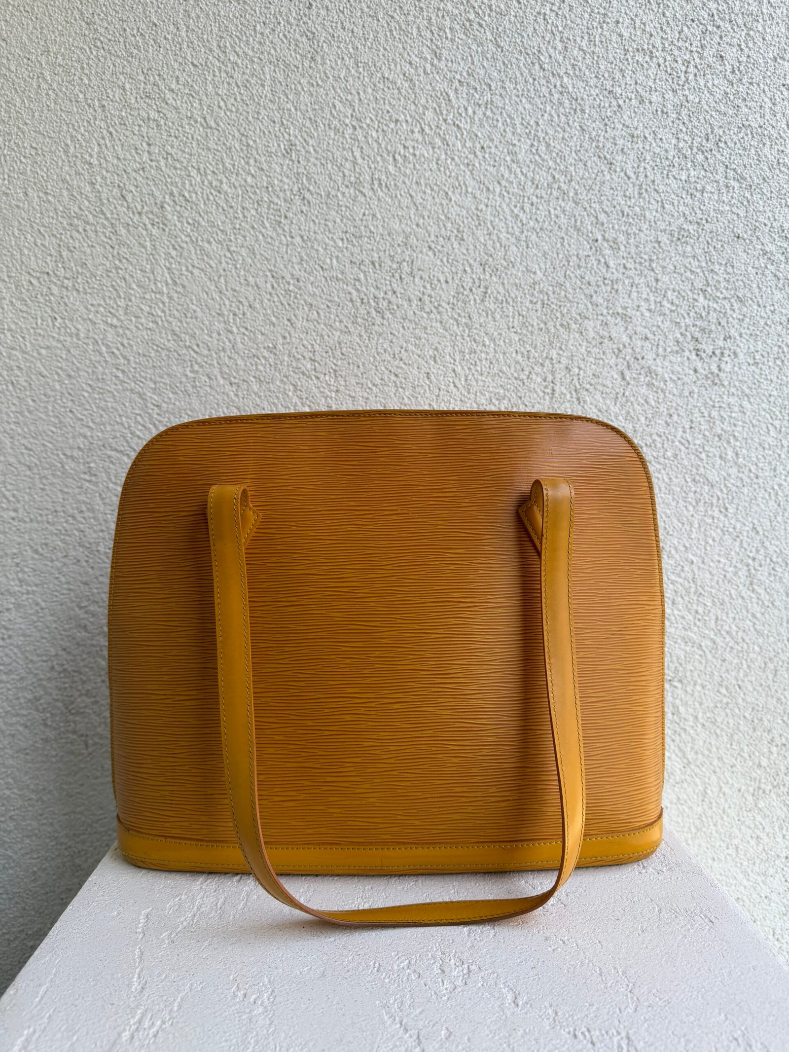 Louis Vuitton Epi Leather Yellow Lussag Bag - Image 7
