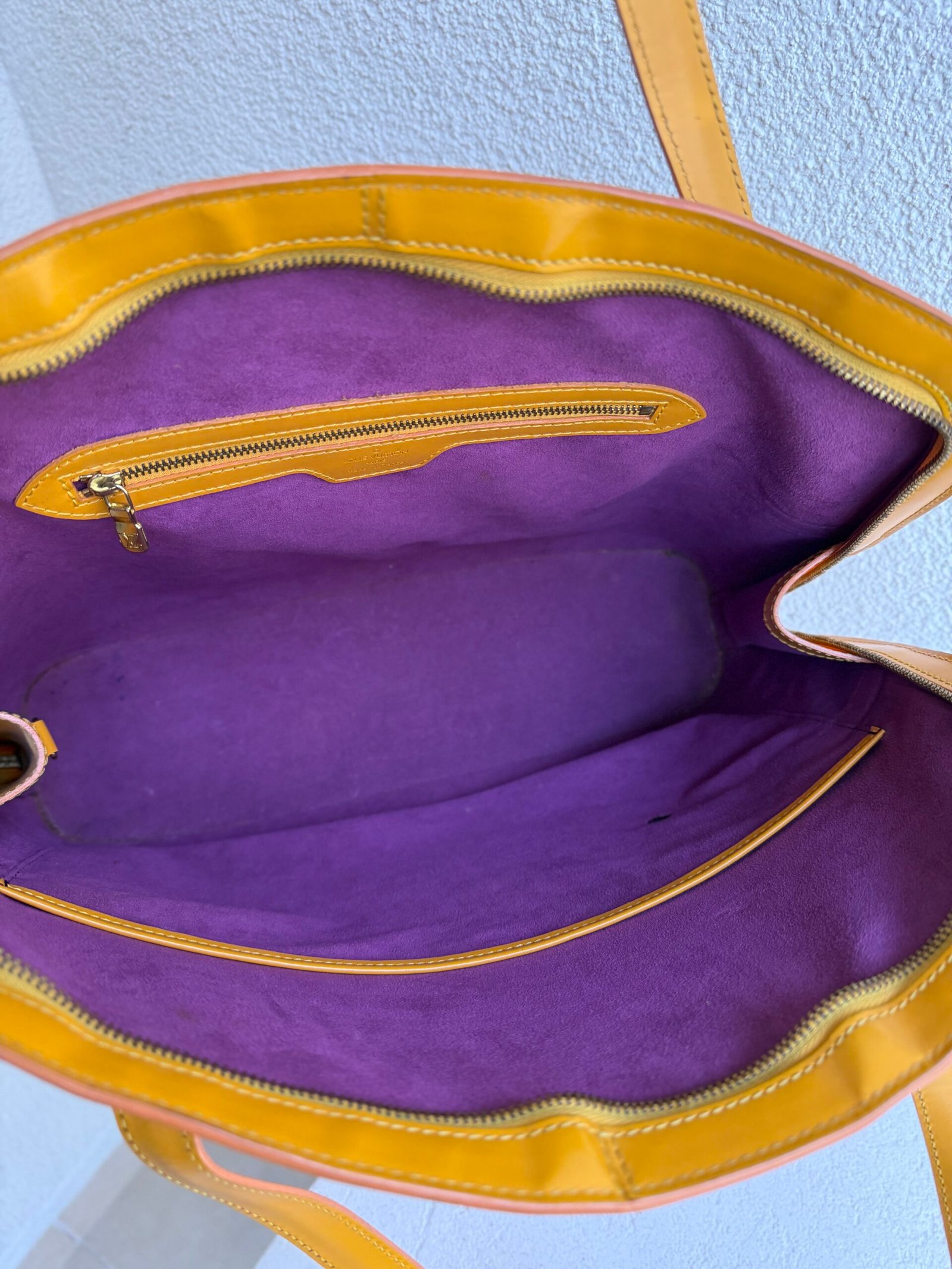 Louis Vuitton Epi Leather Yellow Lussag Bag - Image 13