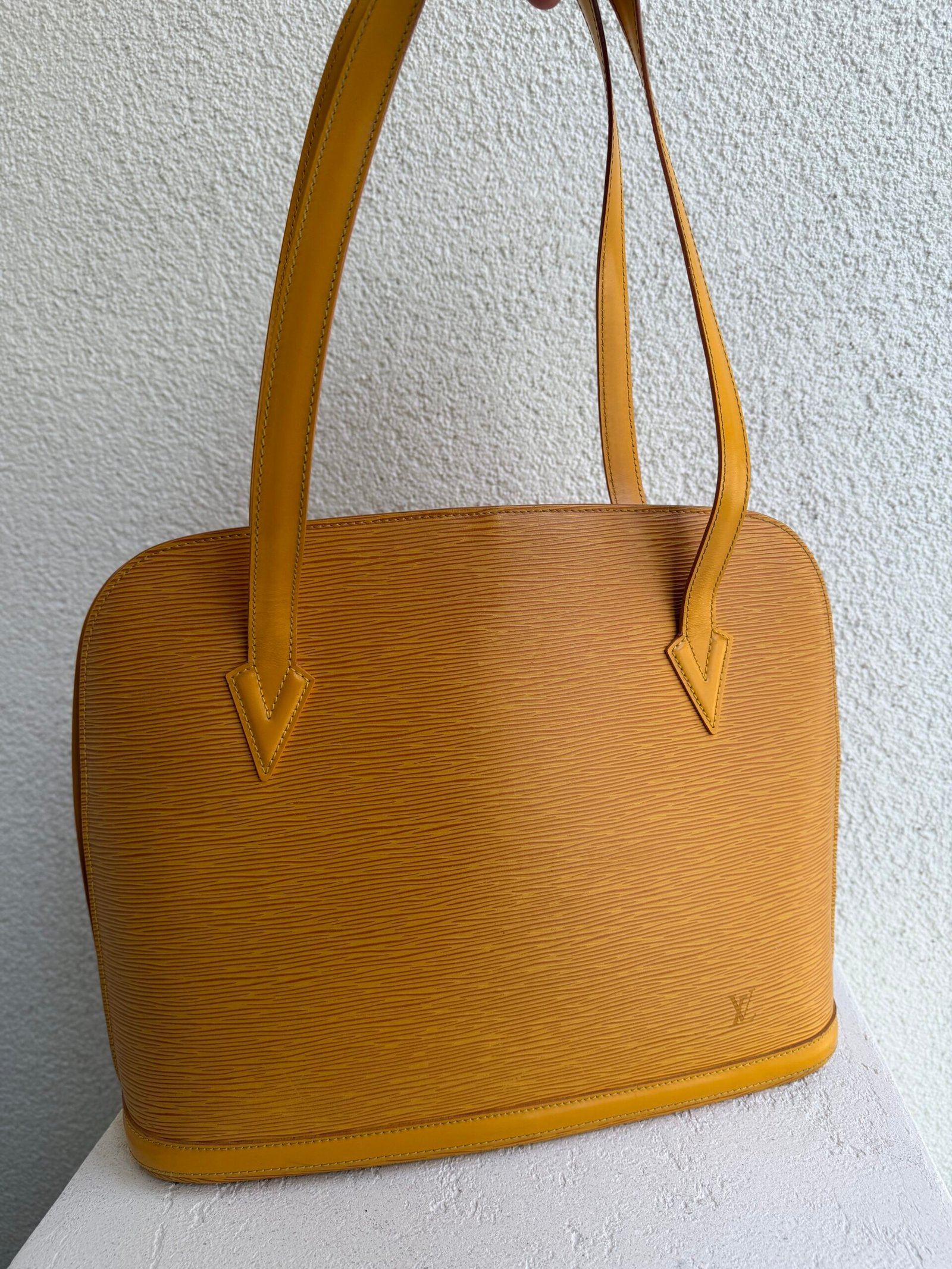Louis Vuitton Epi Leather Yellow Lussag Bag - Image 17
