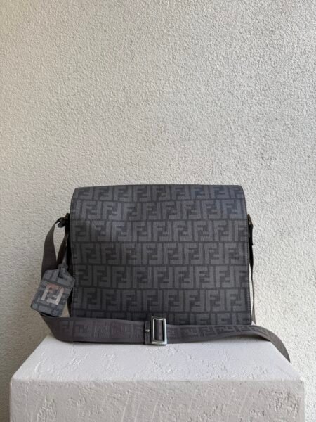 Fendi Zucca Spalmati Messenger Bag