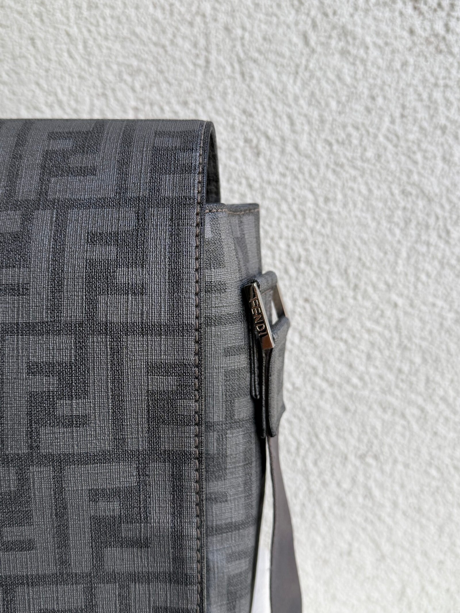 Fendi Zucca Spalmati Messenger Bag - Image 5