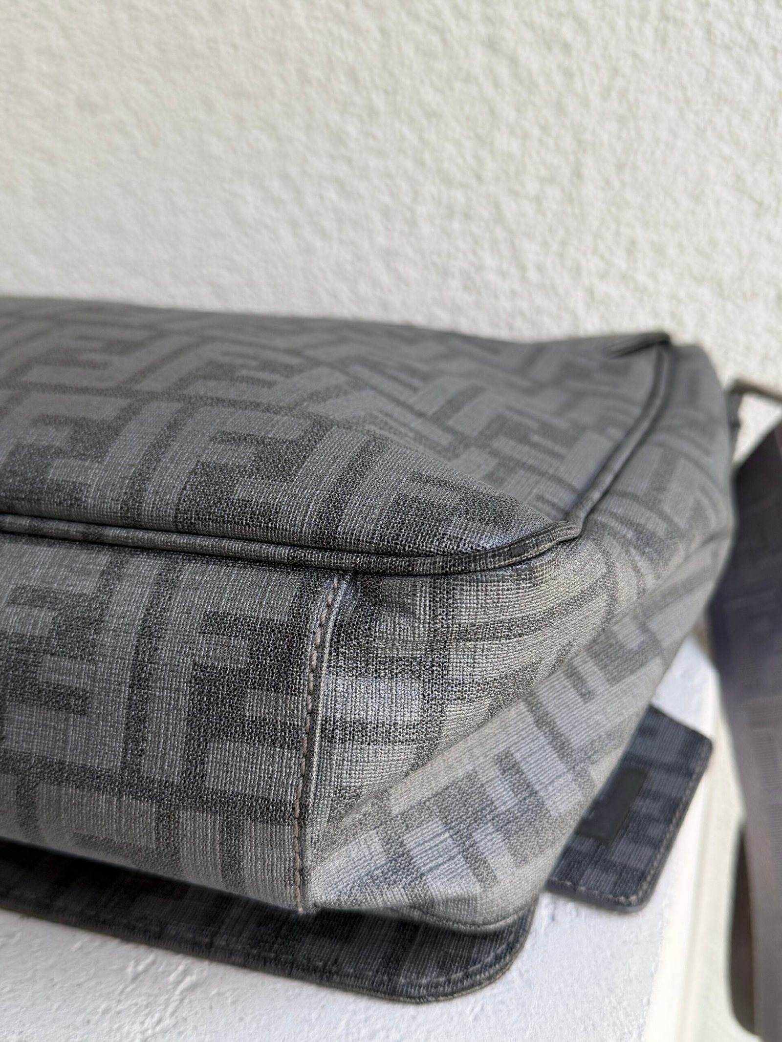 Fendi Zucca Spalmati Messenger Bag - Image 10