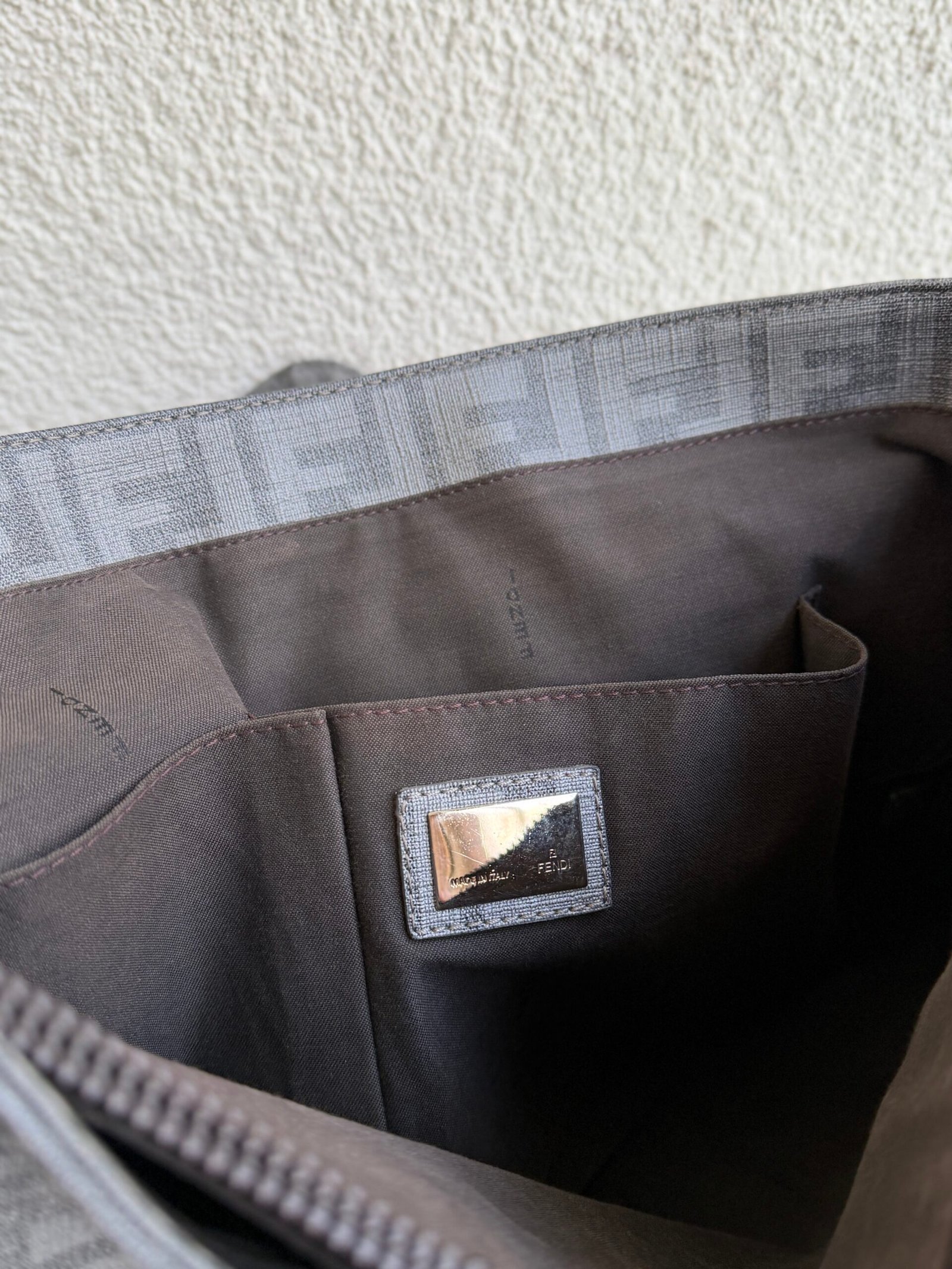 Fendi Zucca Spalmati Messenger Bag - Image 13