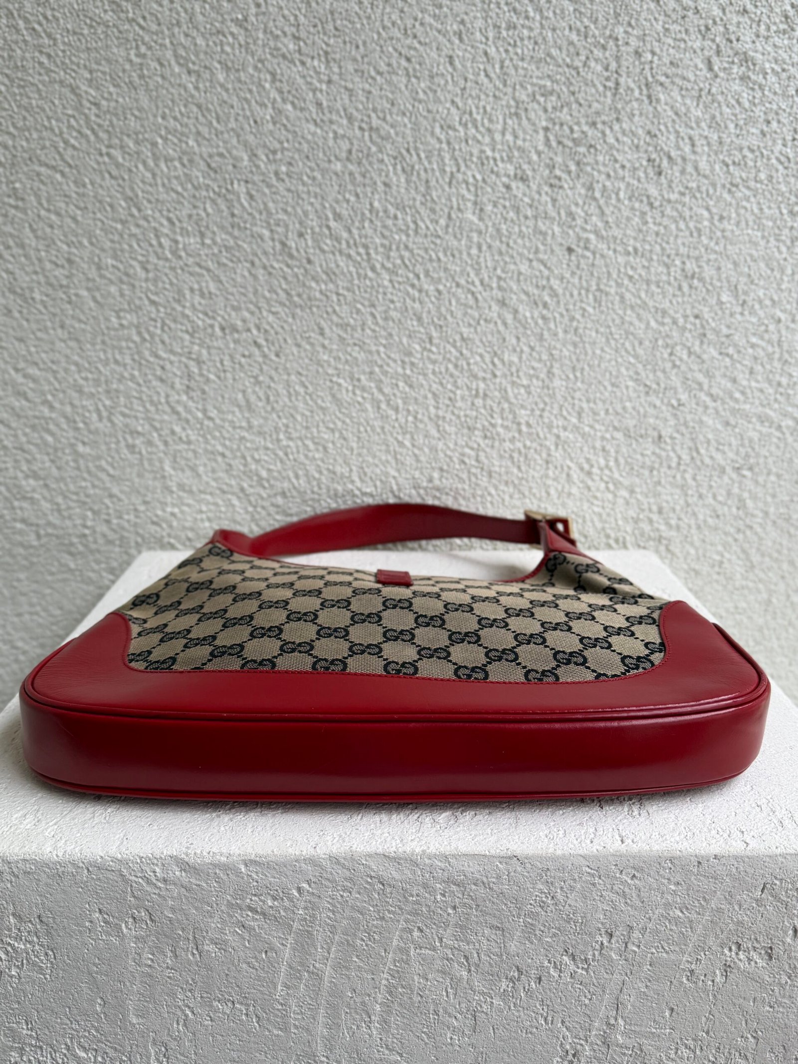 Gucci Canvas GG Monogram Red Small Jackie Bag - Image 11
