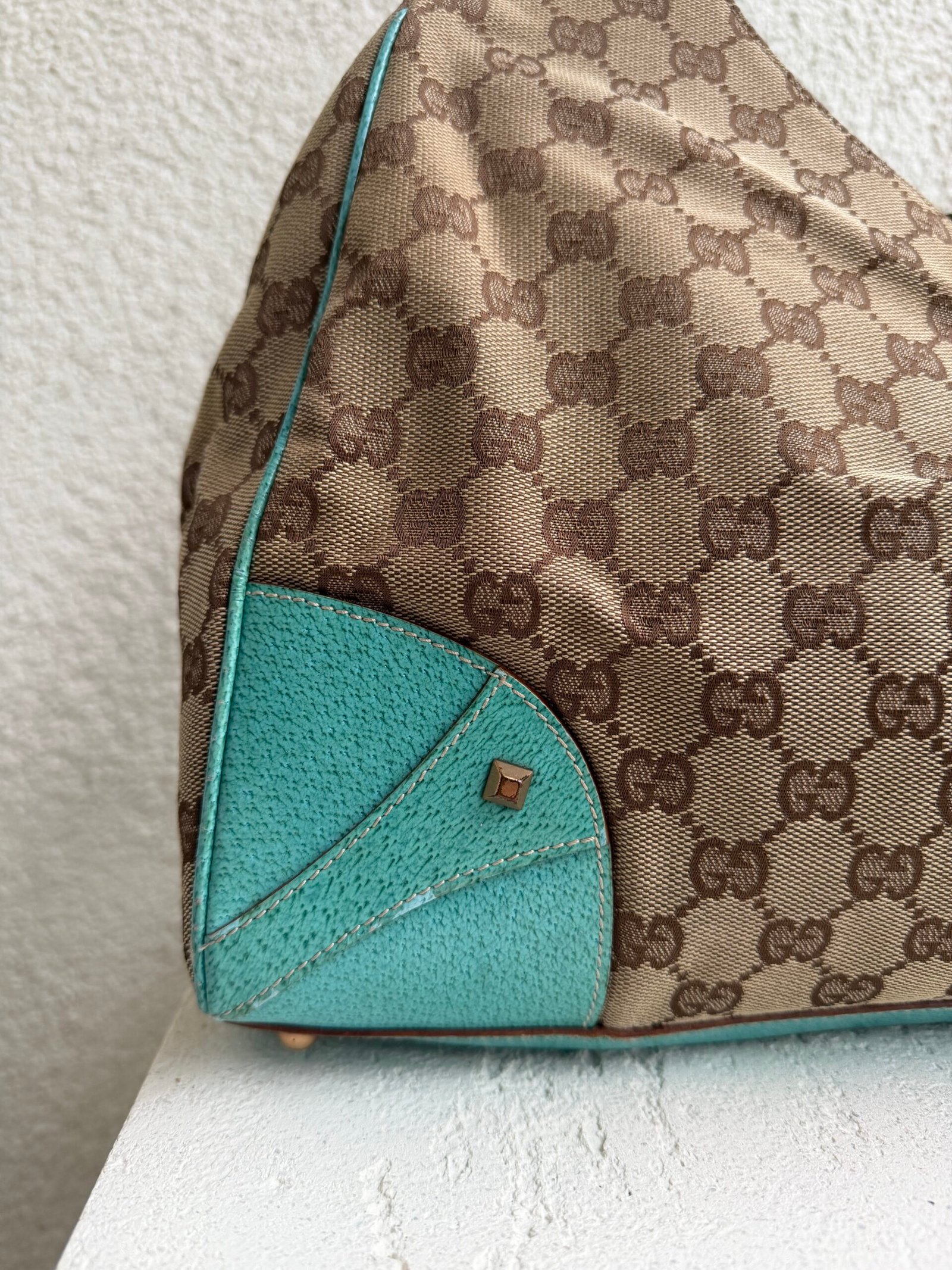Gucci Canvas GG Monogram Jackie Hobo Bag - Görsel 4