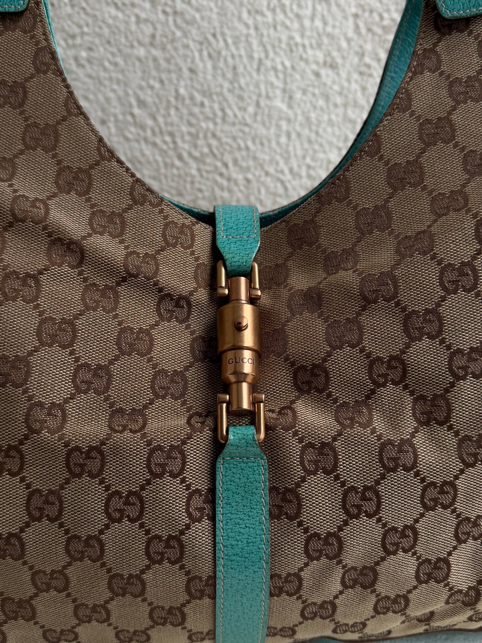 Gucci Canvas GG Monogram Jackie Hobo Bag - Görsel 6