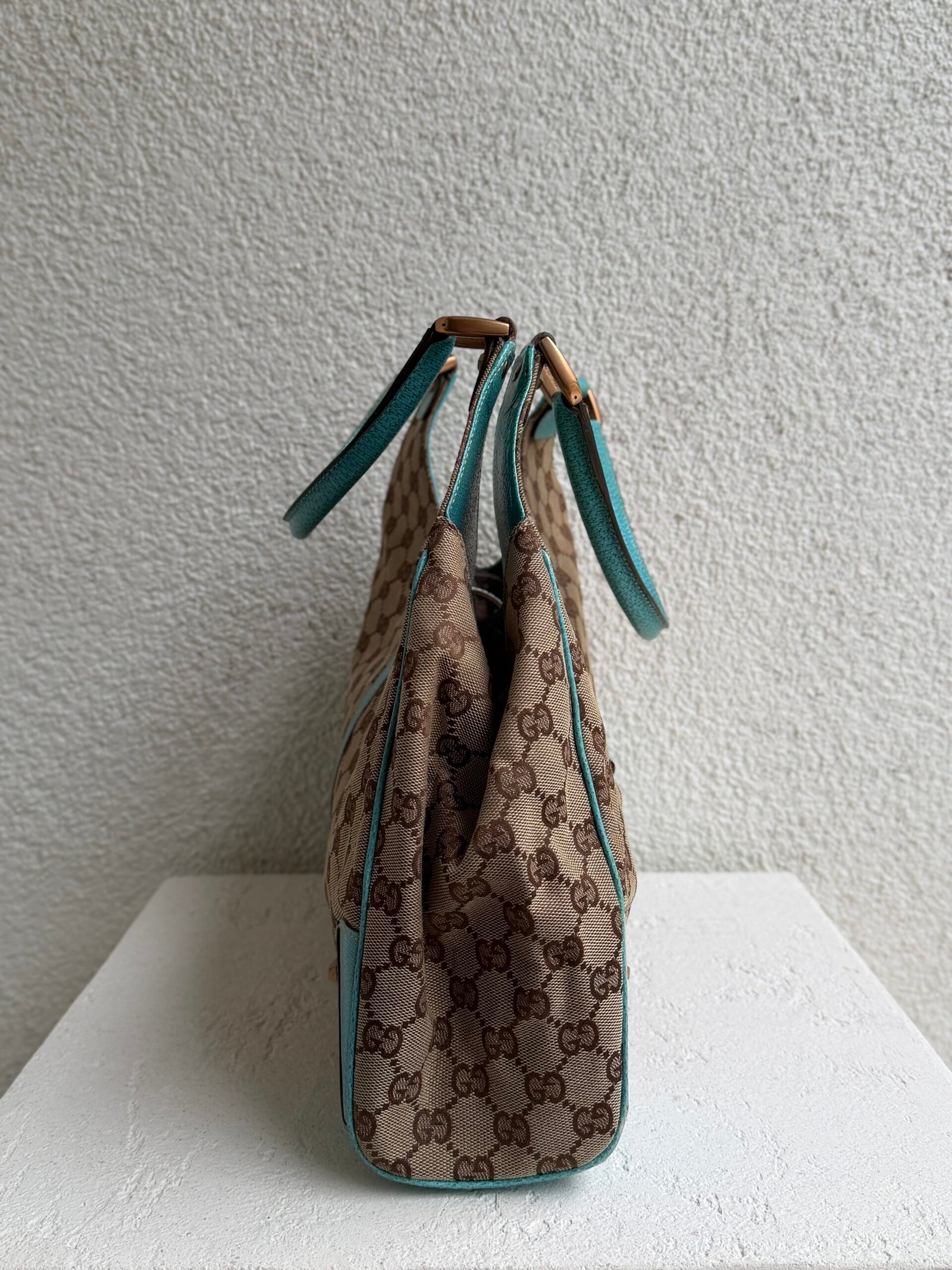 Gucci Canvas GG Monogram Jackie Hobo Bag - Görsel 8