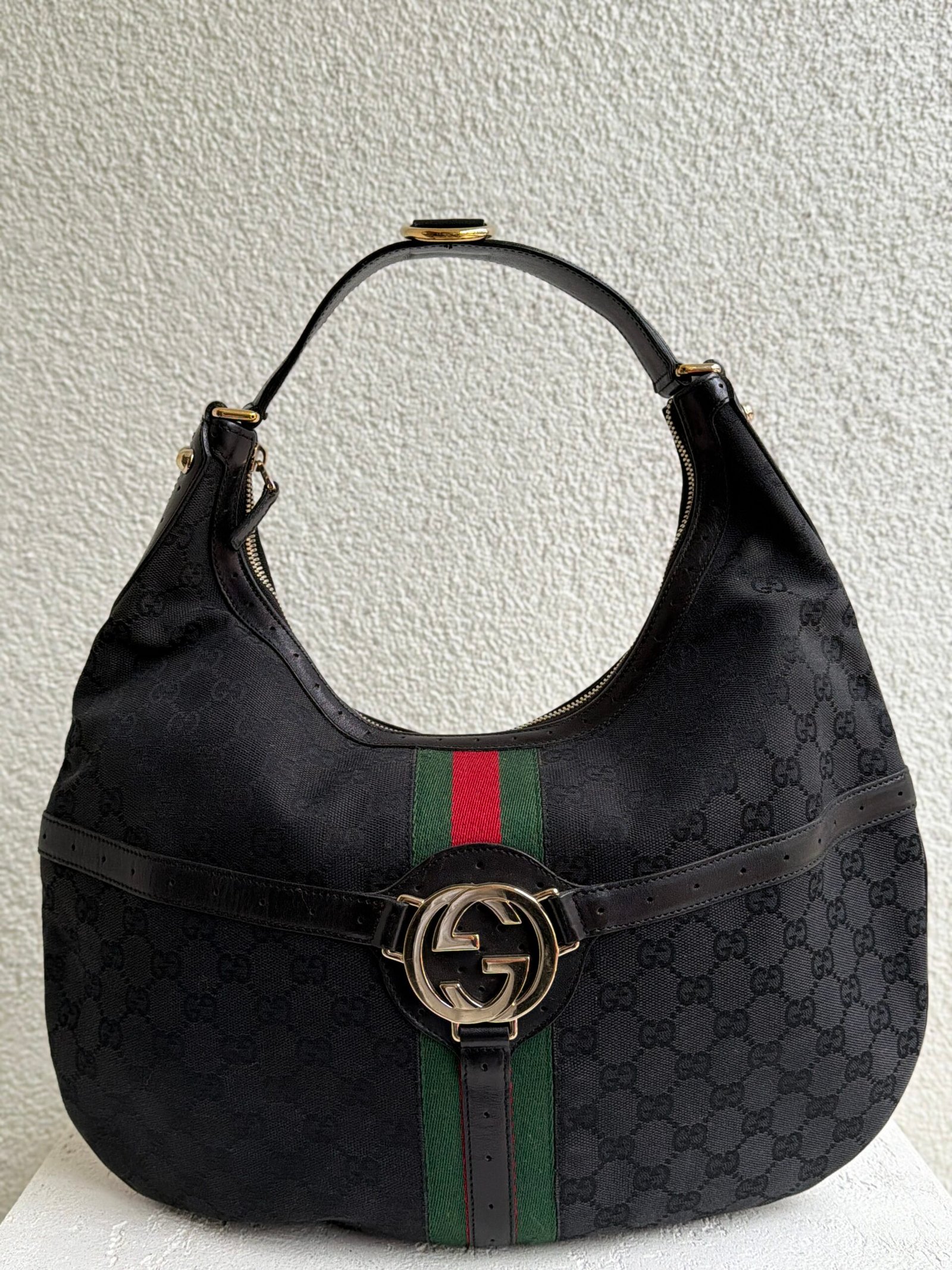 Gucci GG Monogram Hobo Shoulder Bag - Image 2