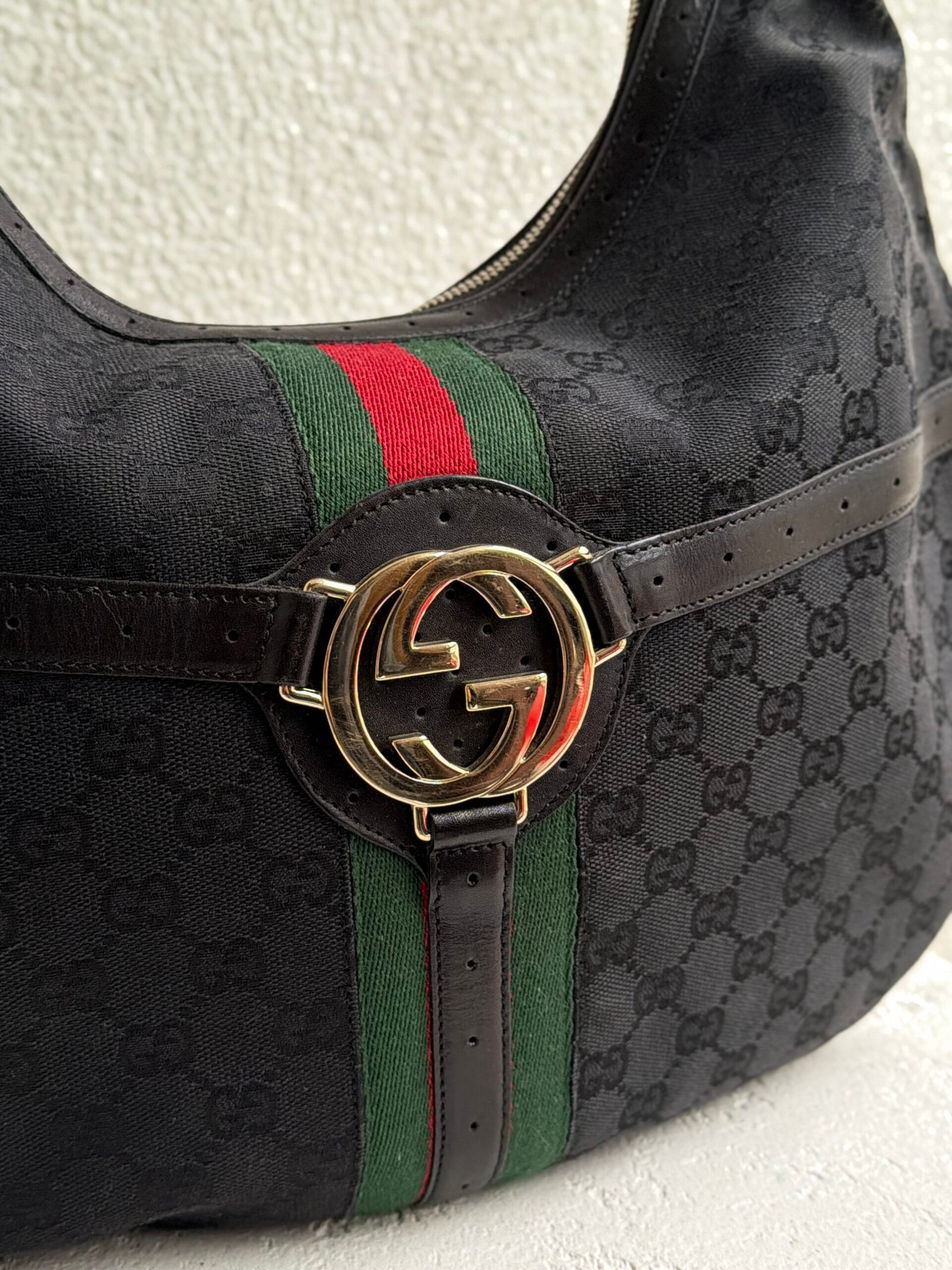 Gucci GG Monogram Hobo Shoulder Bag - Image 3