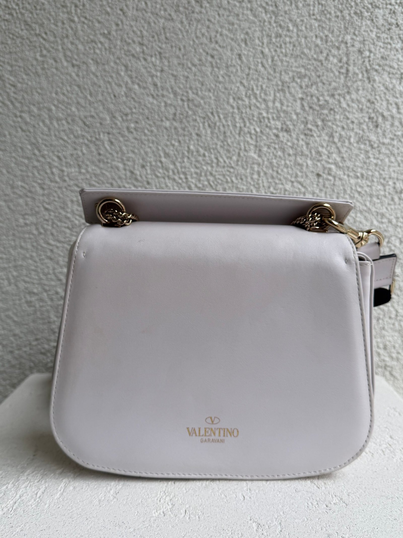 Valentino VLTN Logo Leather Shoulder Bag - Görsel 9