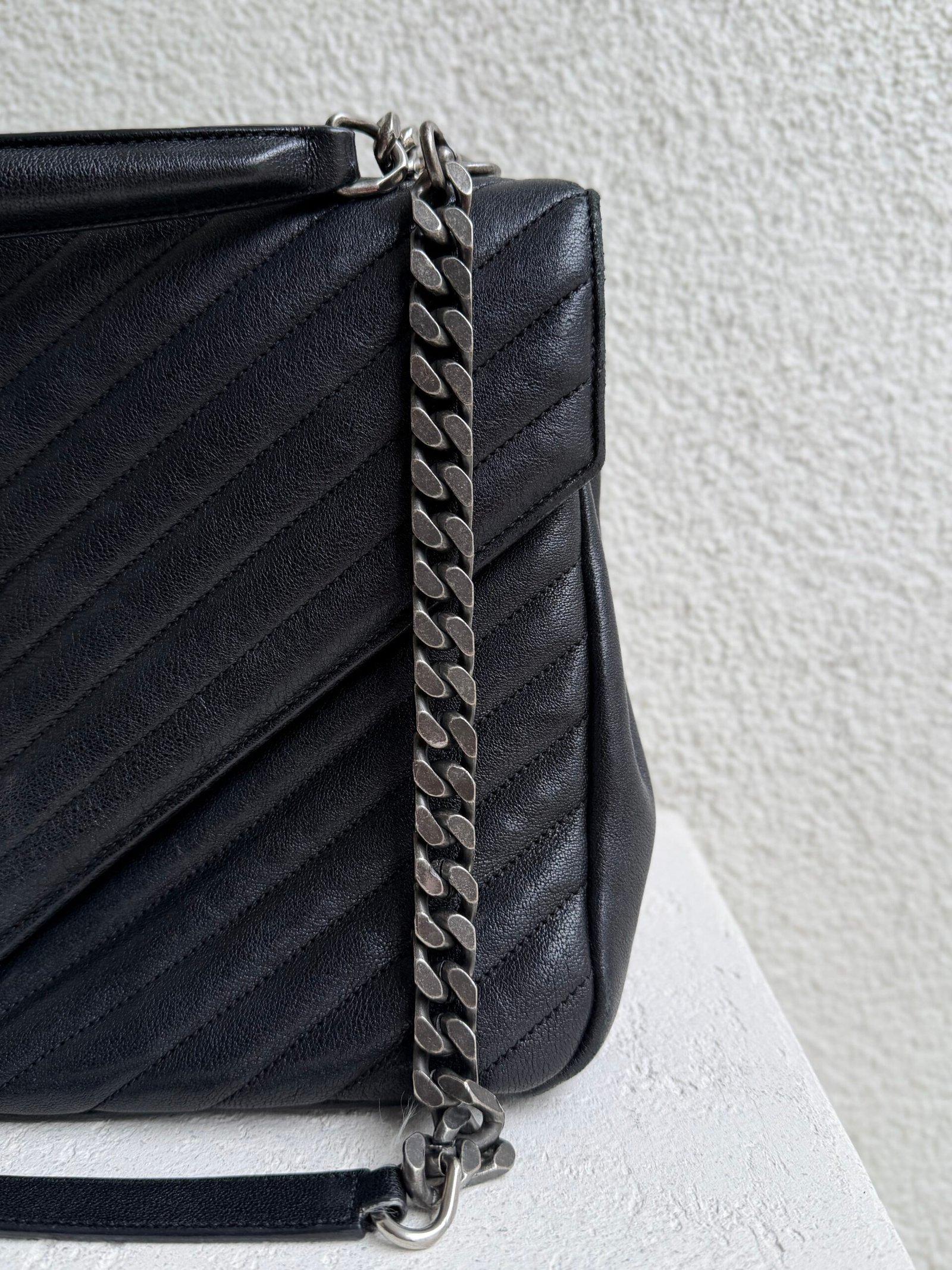 Saint Laurent Leather College Shoulder Bag - Image 3