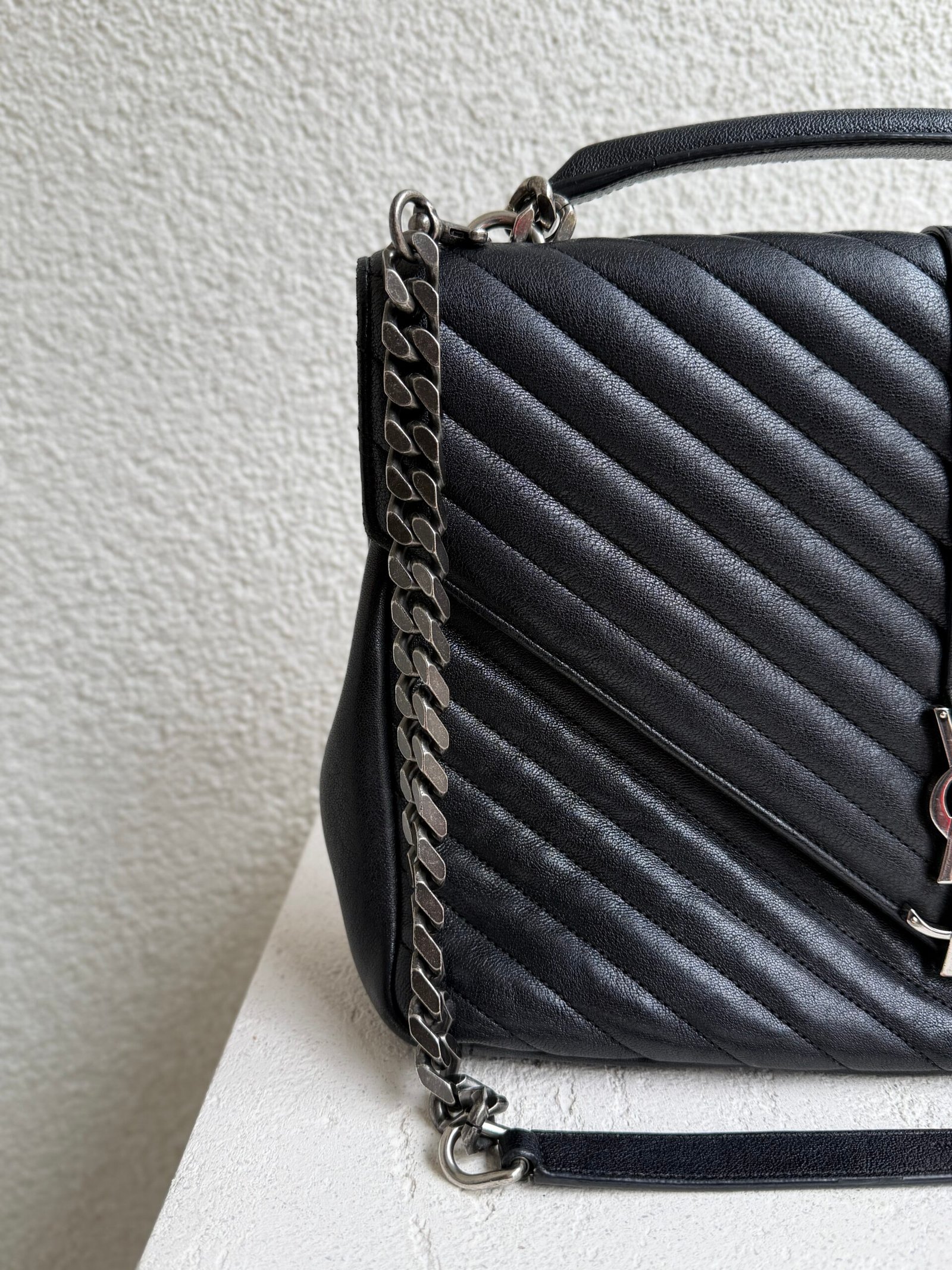 Saint Laurent Leather College Shoulder Bag - Image 5