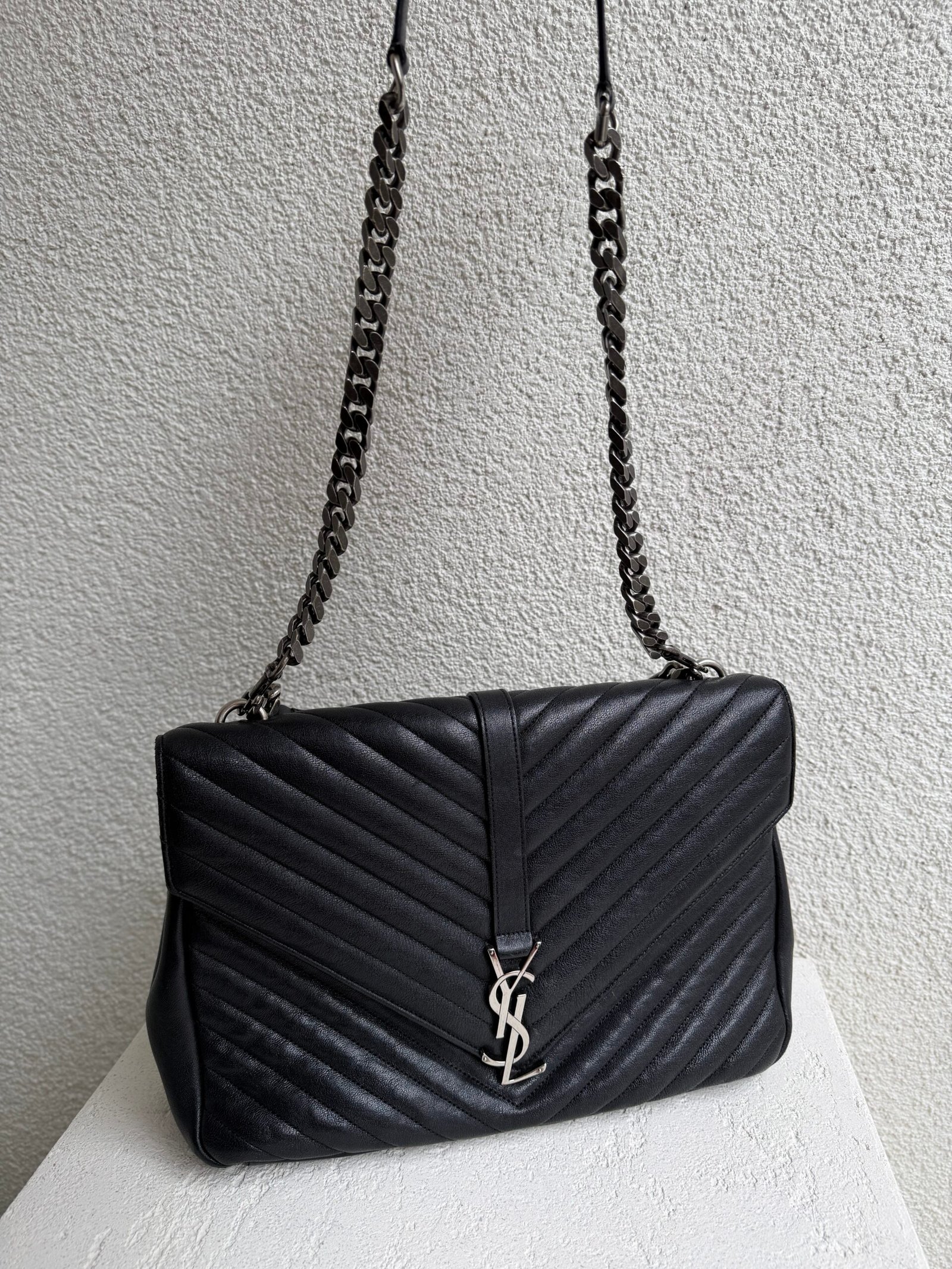Saint Laurent Leather College Shoulder Bag - Image 20