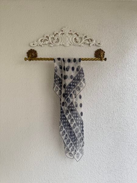 Alexander McQueen Navy Silk Scarf